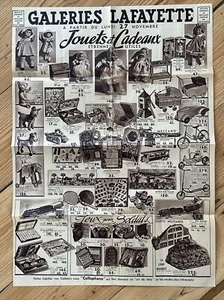 Galeries Lafayette 1939 Children’s Toys Jouets et Cadeaux Maginot Line Poster - Picture 1 of 12