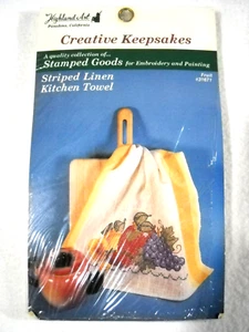 Toalla de cocina de frutas de lino estampada para bordar por Highland Art 31671 F1 - Imagen 1 de 5