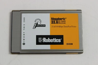 US ROBOTICS CC4336 MEGAHERTZ 33.6 PC CARTÃO MODEM 33.6/14.4KBPS DADOS/FAX/VOZ - Imagem 1 de 4