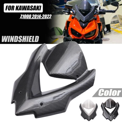 Parabrisas de plástico ABS para moto Kawasaki Z1000 2014-2020 Foto 1 de 4