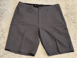 Pebble Beach Dry Luxe Performance Flat Front Golf Shorts Mens 36 Charcoal Gray - Picture 1 of 6