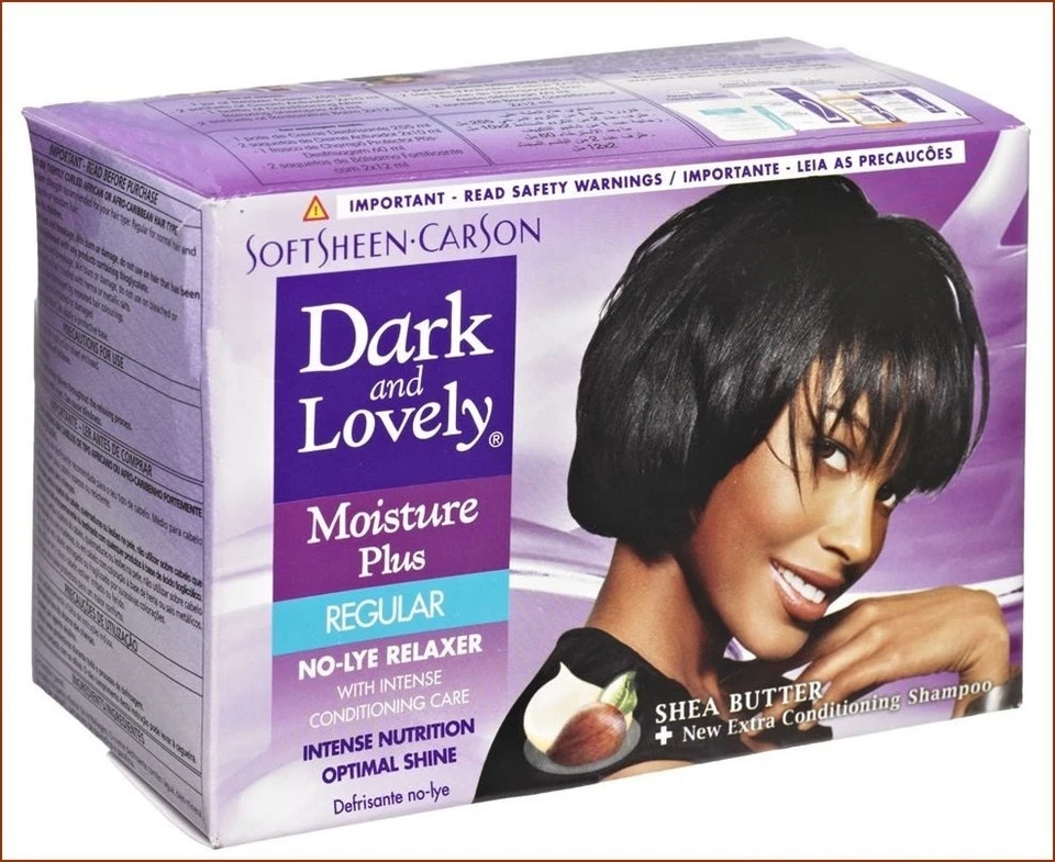 4x Dark and Lovely No-lye Hair Relaxer Kit Super