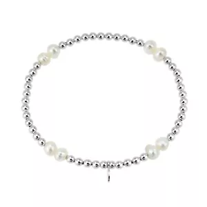 Edles Süßwasserperlen .925 Sterling Silber Perlen Armband - Bild 1 von 9