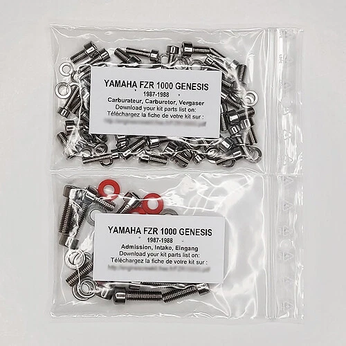 YAMAHA FZR 1000 GENESIS 1987-1988 Kit viti brugola inox n°1 carburatori FZR1000 Foto 1 de 1
