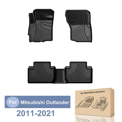 Car Floor Mats Liners All Weather Rubber Mats For Mitsubishi Outlander 2011-2021 Foto 1 de 4
