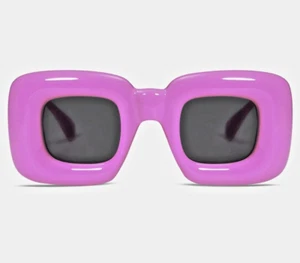 VANLINKER Square Inflated BUBBLE SUNGLASSES trendy CHUNKY thick RETRO UV400 NIB! - Picture 1 of 8