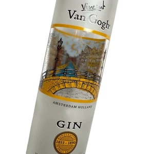EMPTY Vincent Van Gogh Gin Bottle 700 mL Amsterdam Canal Painting Art Movie Prop - Picture 1 of 10