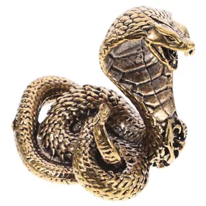 Snake Statues Animal Pure Copper Ornaments Dragon Figurine Office - Picture 1 of 12