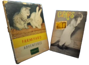 Farmyard Adventures Golden Stochl Catnips Browning lot 2 book animal photo 1960s - Imagen 1 de 7
