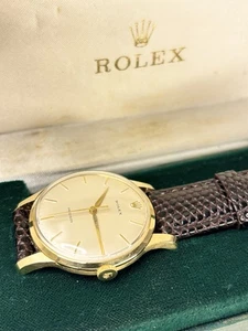 ROLEX Precision 18ct Gold *+BOX&PAPERS* Vintage 1960’s Manual Men’s Dress Watch - Picture 1 of 17