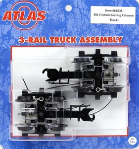 Atlas 66035 O Friction Bearing Caboose Trucks w/Knuckle Couplers (Pack of 2) - Picture 1 of 1