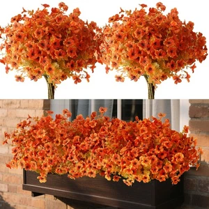 20 paquetes de flores artificiales de otoño para mamás falsas para decoración de exteriores, imitación de plata... - Imagen 1 de 8