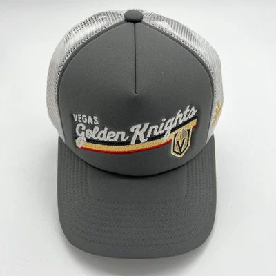 Vegas Golden Knights Adidas NHL Trucker Hat Cap Gray Adjustable - Image 1 of 4