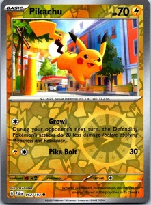 Pikachu - Reverse Holo Common PAF SV: Paldean Fates 018/091 NM - Picture 1 of 2
