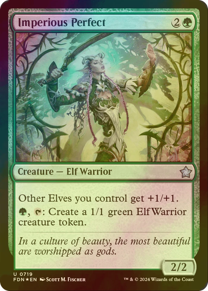 MTG FOIL Imperious Perfect (English ) FDN - Image 1 of 1