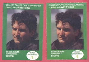 1990 British Petroleum BERNIE KOSAR Cleveland Browns 2-Card Set Both Variations - Bild 1 von 2