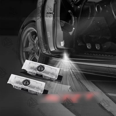 2X For 2008-2021 Red SRT LED Door Courtesy Puddle Lights 6.4L R/T Foto 1 de 4