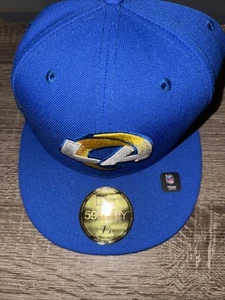 Los Angeles Rams 59Fifty New Era Super Bowl LVI Hat Blue Men’s Size: 7 1/4 - Picture 1 of 4