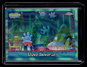 GLOVE UNIVERSE 2025 Topps Chrome SpongeBob SquarePants TEAL REFRACTOR #/199 - Picture 1 of 2