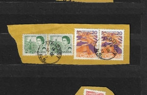 Canada Scott  596 20 Cent   Used  CDS AMHERST  NS  PAIR +  PAIR 455 - Bild 1 von 1