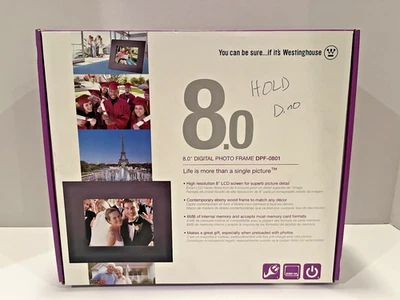 Westinghouse 8.0 Digital Frame, Slide Show Player. High Resolution LCD screen - Image 1 of 4