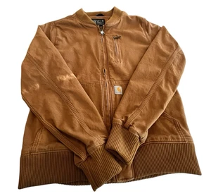 Carhartt Bomberjacke Damen Größe Medium (8-10) Relaxed Rugged Flex Dunkelbraun - Bild 1 von 7