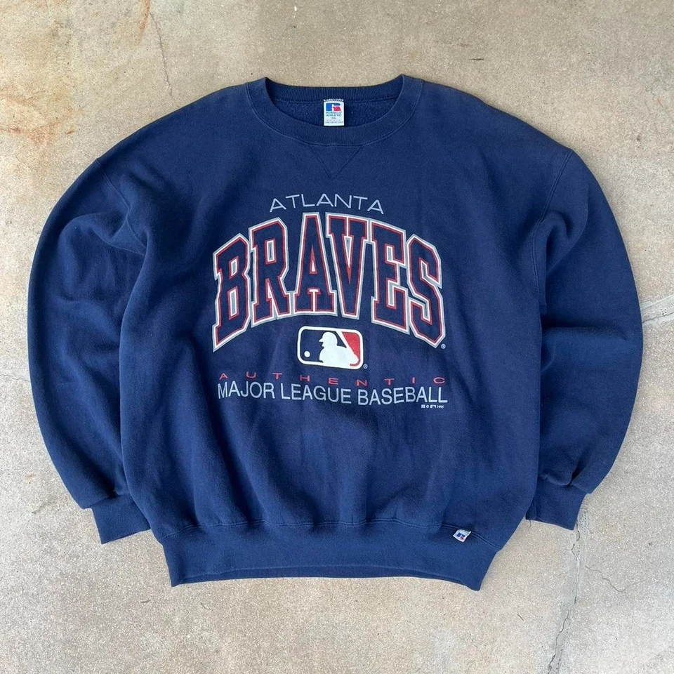 Atlanta Braves Equipo de Béisbol Cuello Redondo Sudadera Color Azul Marino VK01985 Foto 1 de 1