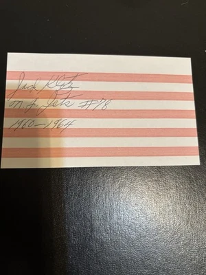 Jack Klotz - T (Widener) 1960s N.Y. Titans, N.Y. Jets & Houston Oilers, D. 2020 - Image 1 of 2