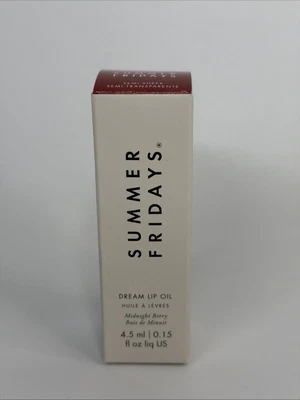 Summer Fridays Dream Lip Oil in the shade Midnight Berry .15 Fl Oz New! - Image 1 of 4