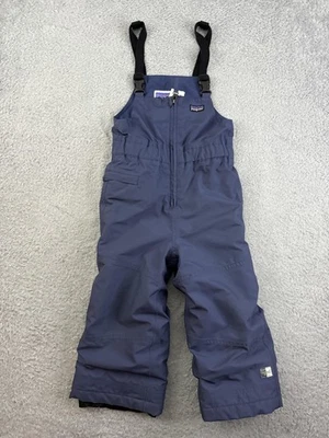 Patagonia Snow Babero Pantalones Niño Pequeño 3T Azul Marino H2No Impermeable Aislado Mono Foto 1 de 4