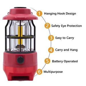 LED Camping Lantern Retro Light Hanging Tent Lamp For Milwaukee 18VLion Battery - Picture 1 of 13