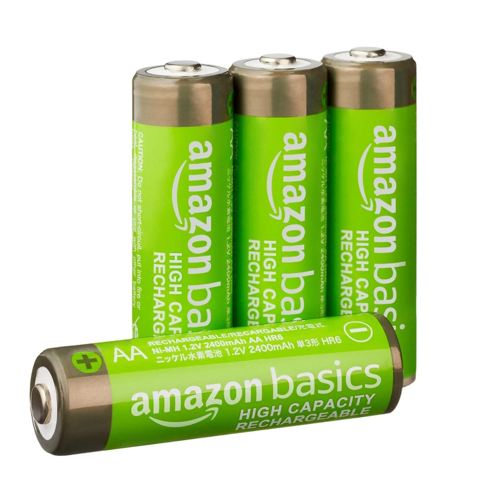 Amazon Basics AA Rechargeable Batteries 2000mAh , NiMh, Pre-charged, 4-Pack - Image 1 of 1