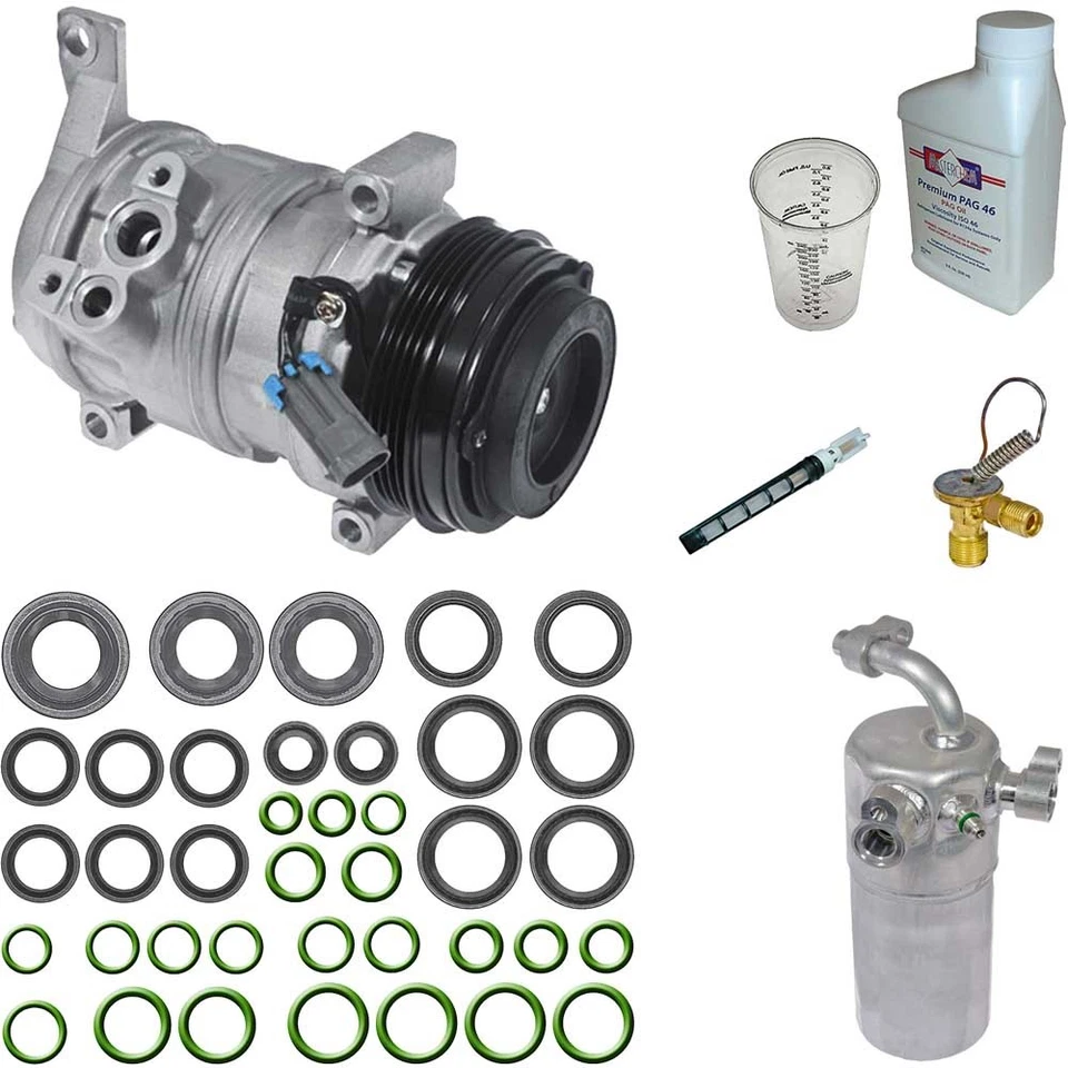 Compresor de aire acondicionado Omega con kit de reparación de aire acondicionado para Chevrolet Suburban GMC Yukon XL Foto 1 de 1