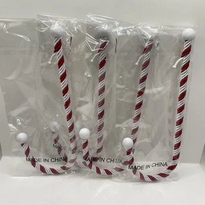Alta Decoración Bastón de Caramelo Navidad Medias Soportes Pack de 4 NUEVO Foto 1 de 4