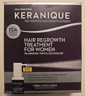 KERANIQUE 女士头发再生治疗 2% MINOXIDIL 3 个月供应 ~ 全新未拆封✨ — 第 1/2 张图片