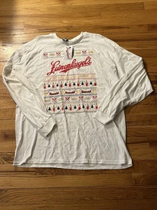 Leinenkugel's Ugly Christmas Sweater Style Long Sleeve T-Shirt Size XL NWT - Picture 1 of 3