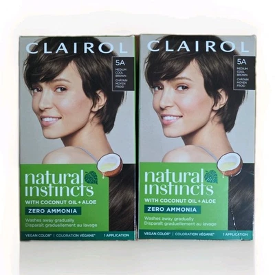 2 Of Clairol Natural Instincts Hair, Hair Color #5A Medium Cool Brown - Image 1 of 2