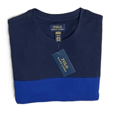 Polo Ralph Lauren Para Hombre Mediano Tejido Bloque de Color Largo Slv Camisa para Dormir NUEVA  Foto 1 de 4