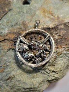 Colgante Tortuga Kabana Vintage Plata de Ley 925 Vida Marina Océano Náutico - Imagen 1 de 8