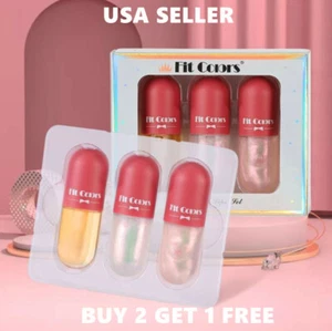 Fit Colors 3PCS SET Lip Plumper Liquid Instant Volumising Filler Pump Enhancer - Picture 1 of 9