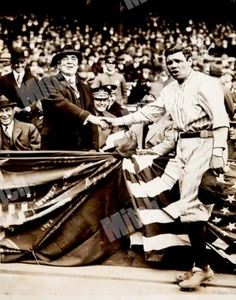 BABE RUTH 1923 BASEBALL OPENER YANKEE STADIUM PRES. HARDING 11 X 14 LOBBYKARTE - Bild 1 von 1