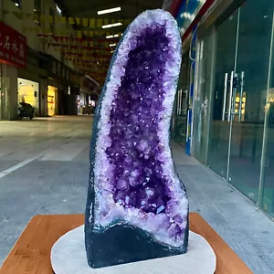 55.9LB Large natural purple crystal Cave Cathedral cluster specimen decoration - - Picture 1 of 20