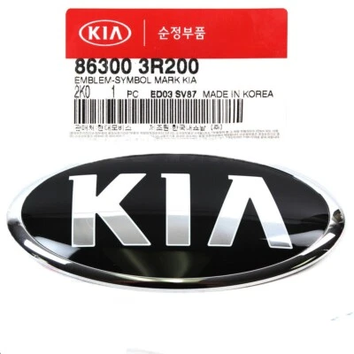 Emblema logotipo 'Kia' capô frontal fabricante de equipamento original 863003R200 para Kia Soul 2012-2013 - Imagem 1 de 2