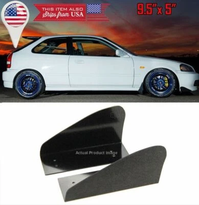 Pair Front Bumper Side Lip Splitters Spoiler Winglet Blade Spats For Hyundai Kia - Image 1 of 2