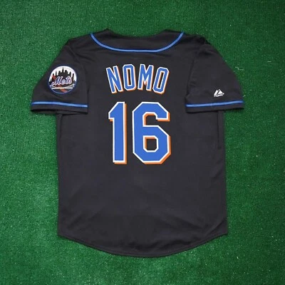 Camiseta deportiva negra alternativa para hombre Hideo Nomo 1998 New York Mets con parche de equipo (S-3XL) Foto 1 de 4