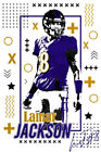 364654 Lamar Jackson 8 Quarterback Baltimore Ravens Art Print Poster Plakat