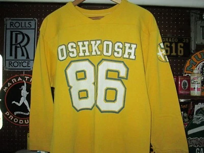 Vtg 1986 80s OSHKOSH EAA Aviation Air Show Russell Jersey T Shirt packers M USA - Image 1 of 4