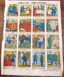 GRAVURE PAR PELLERIN   " scènes parisiennes " PARIS LE SOIR - Picture 1 of 4