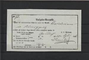 Österreich Aufgabe-Recepisse für R-Brief nach Königgrätz, 1856 #1103830