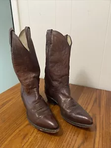 Dan Post Boots Men 9.5D Black Cherry Milwaukee Leather Cowboy Boots 16782 - Picture 1 of 5